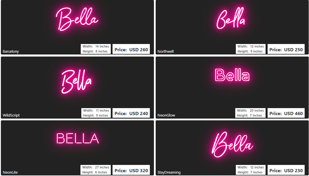 Custom Neon Sign For Brittney Norris