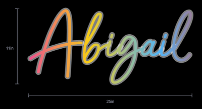 Custom Neon Sign For Jessica white