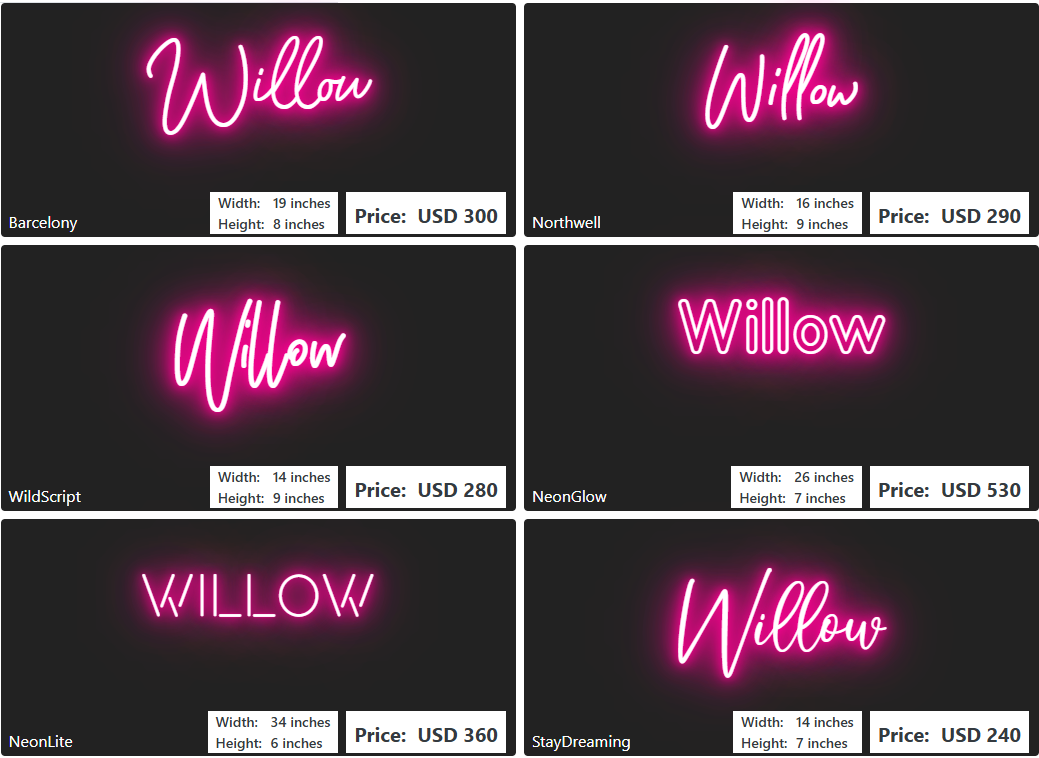 Custom Neon Sign For Janine Conklin