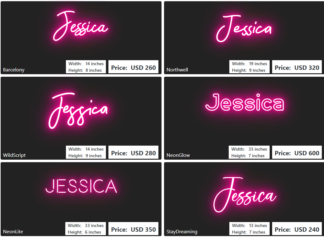 Custom Neon Sign For Jessica Massey