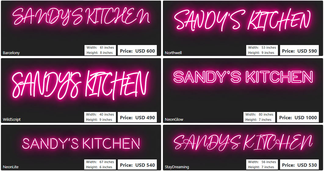 Custom Neon Sign For Sandy Buckner