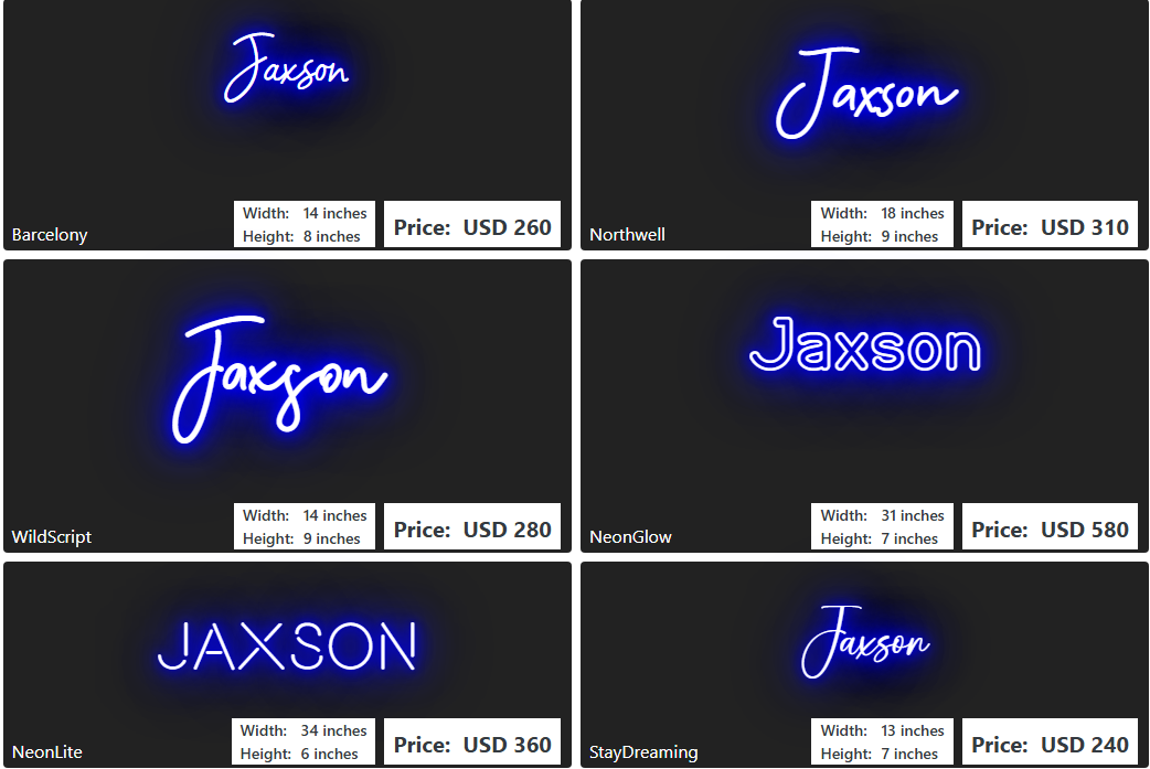 Custom Neon Sign For Tonia Anderson