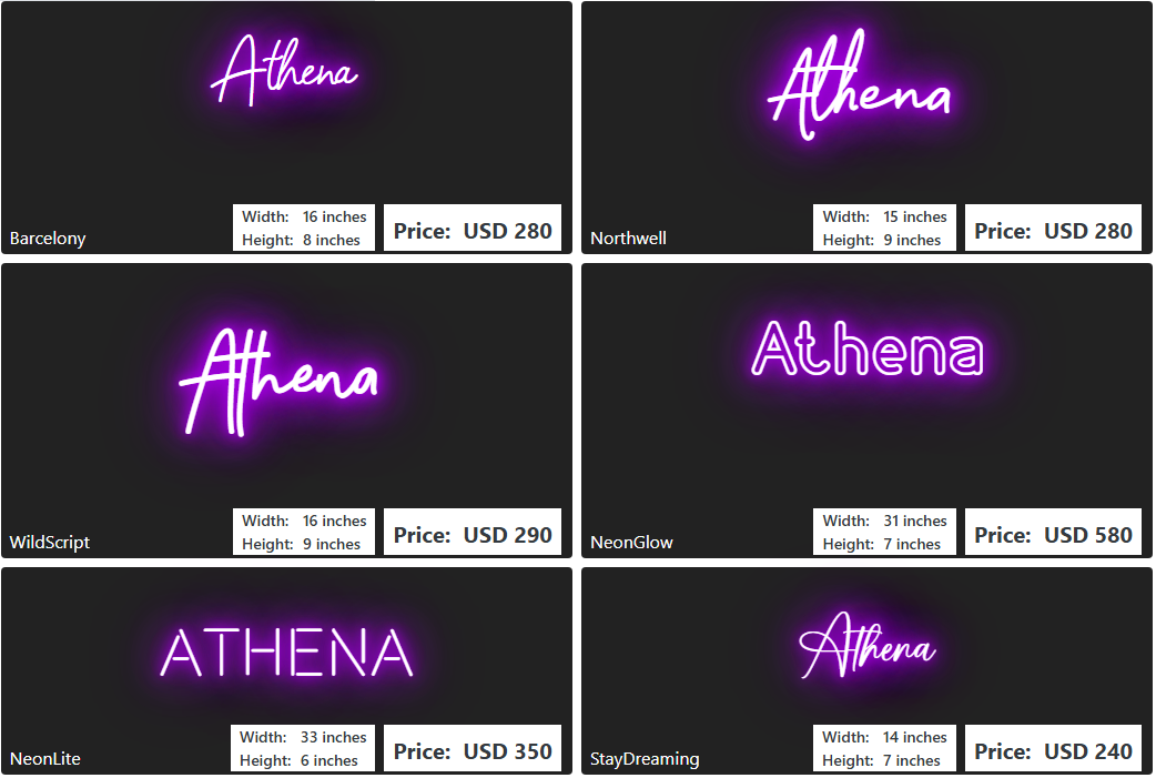 Custom Neon Sign For Theresa Nowak