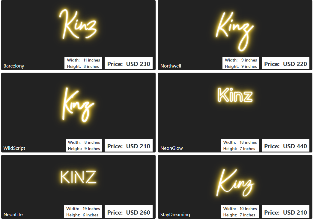 Custom Neon Sign For KORTNIE C REINHOLZ