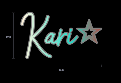 Custom Neon Sign For Kari Haws