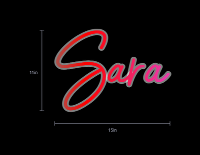 Custom Neon Sign For Sara Williams