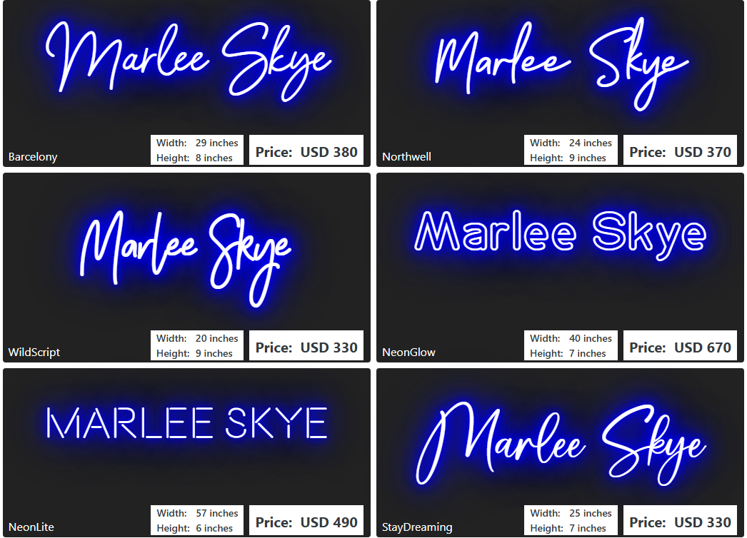 Custom Neon Sign For Krysta Rouse