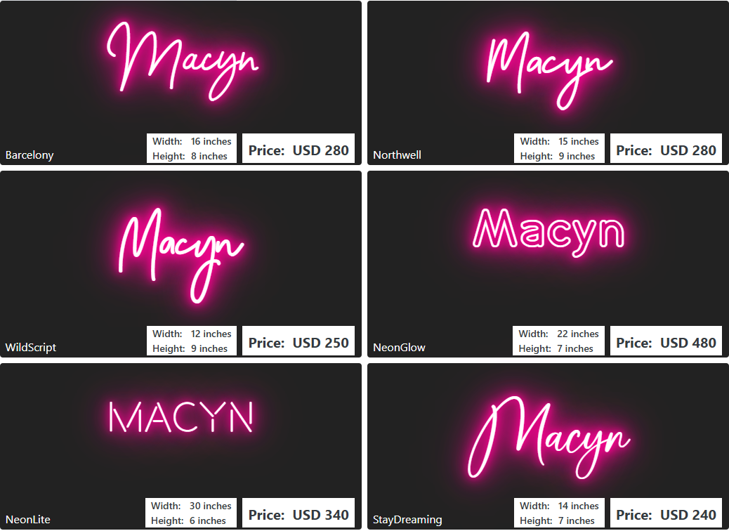 Custom Neon Sign For Julie Dionisi