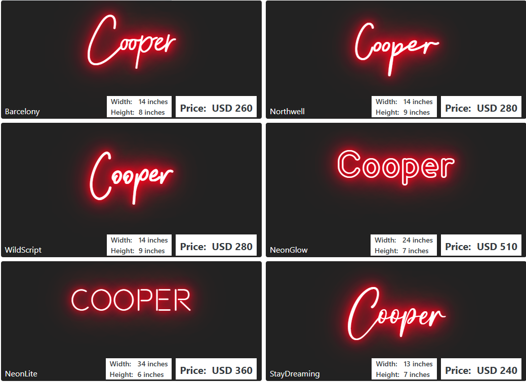 Custom Neon Sign For Jennifer Cochrane