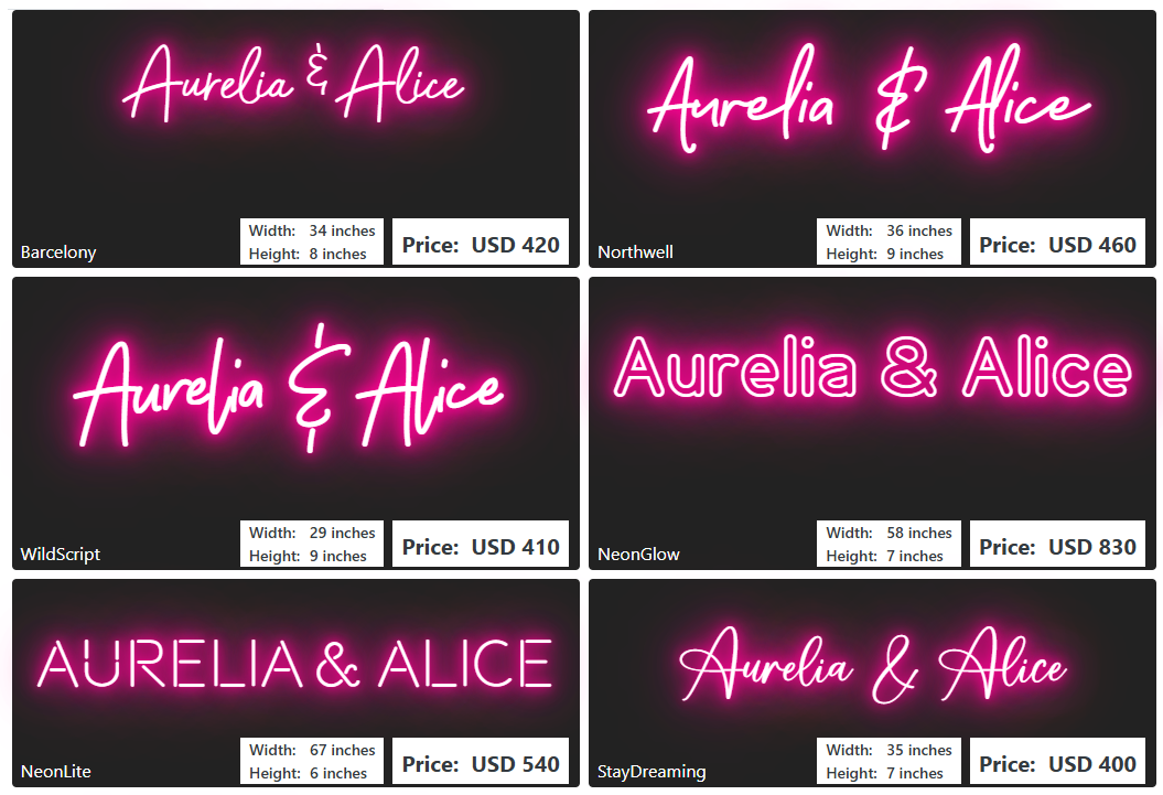 Custom Neon Sign For Jessica Lenz