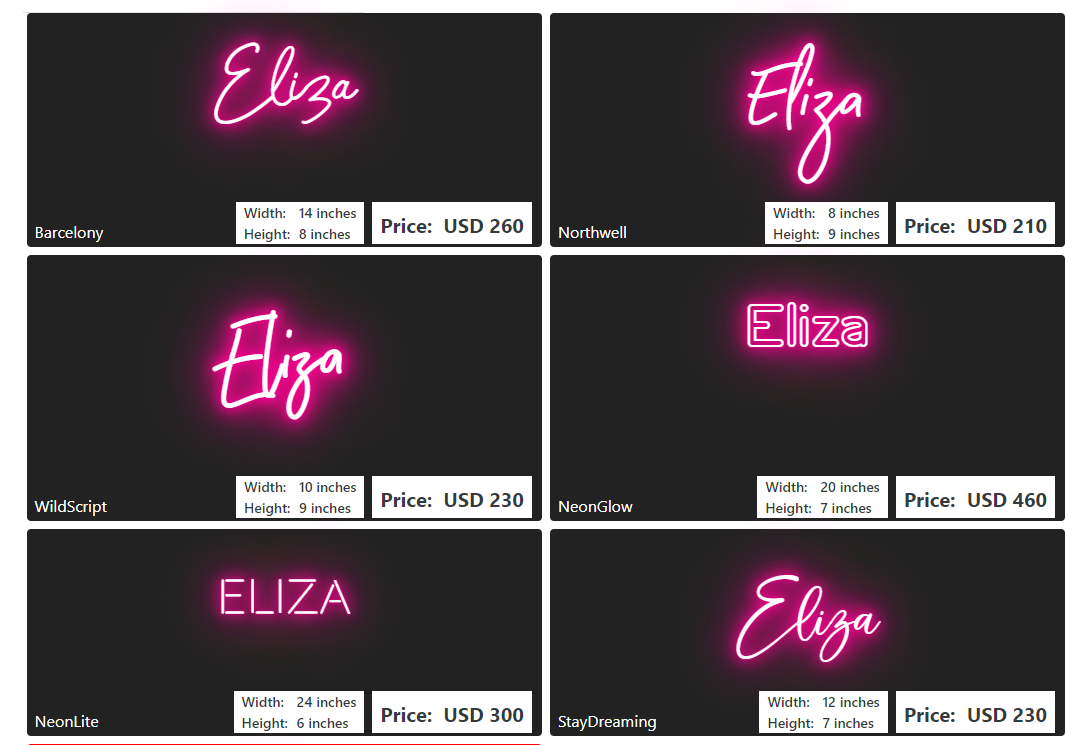 Custom neon sign for Nathaniel