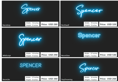 Custom neon sign for Amanda