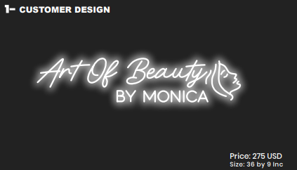 Custom Neon Sign For Monica