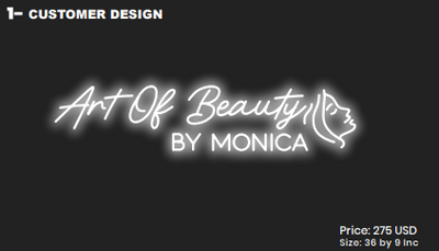 Custom Neon Sign For Monica