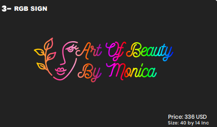 Custom Neon Sign For Monica