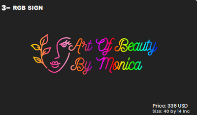 Custom Neon Sign For Monica