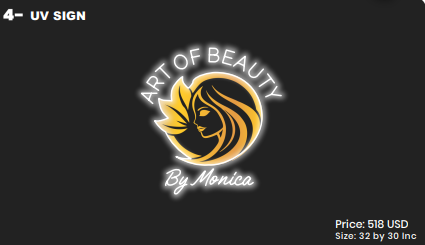 Custom Neon Sign For Monica
