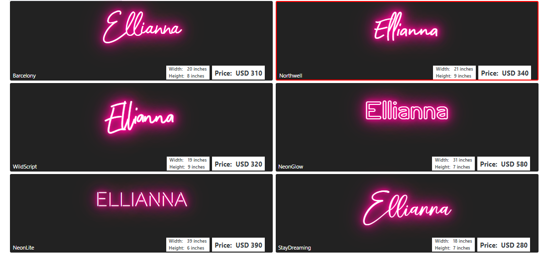 name neon sign for Brighton
