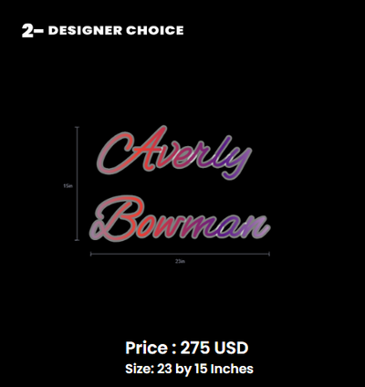 custom sign for Jessica Bowman