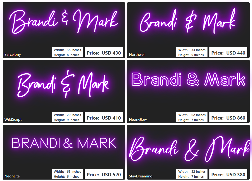 Custom Neon Sign For Brandi Miller