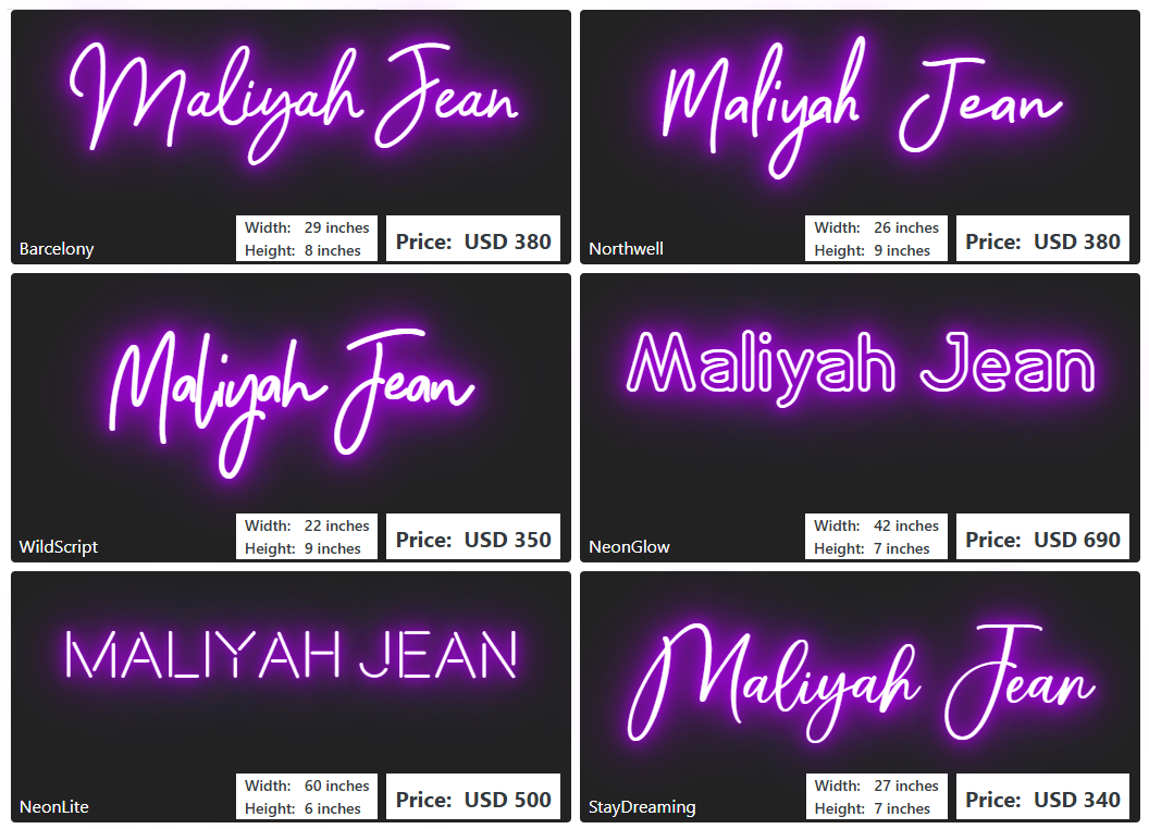 Custom Neon Sign For Morgan Tyler
