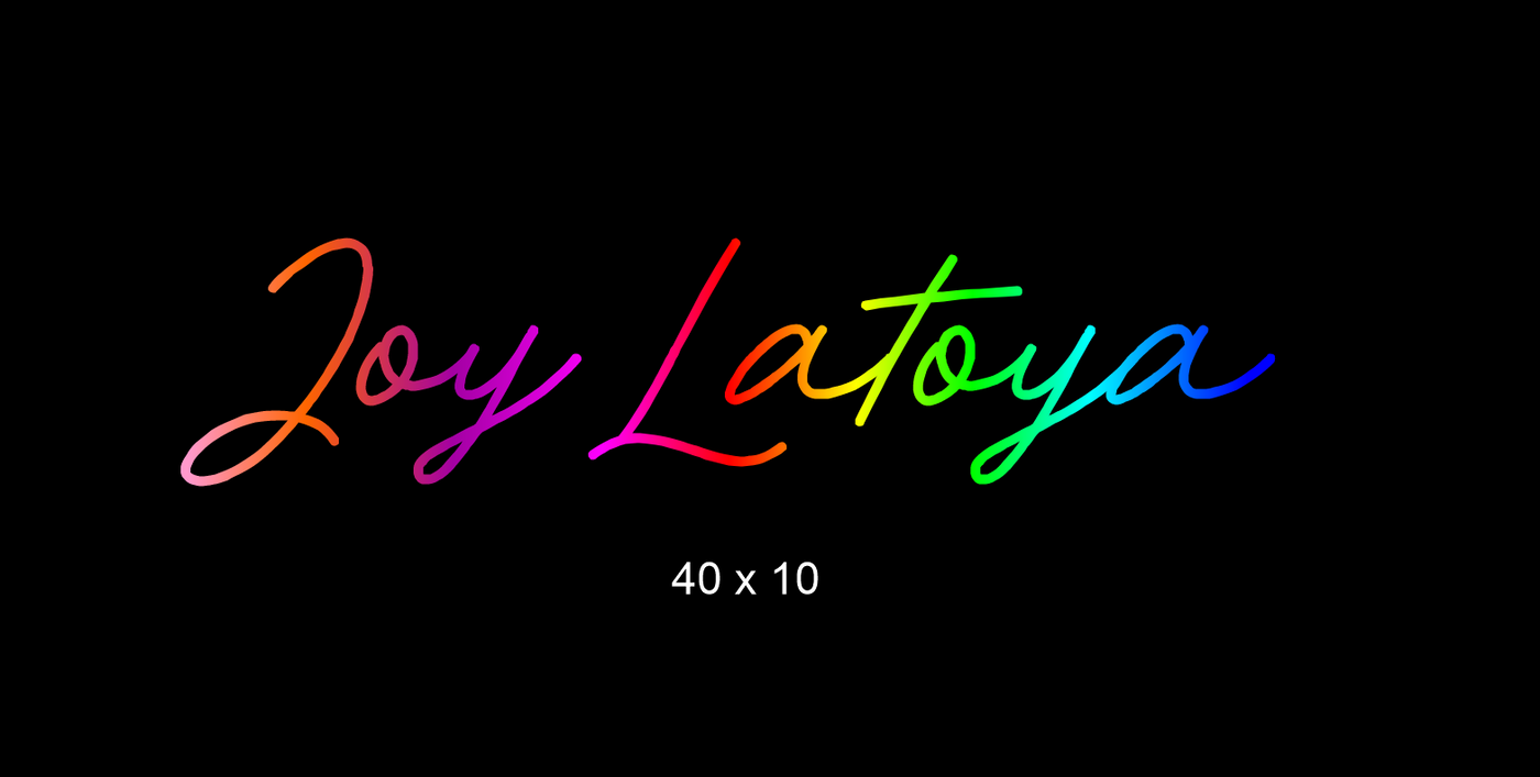 Custom Neon sign for Joy Poindextern