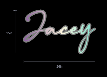 Custom Neon Sign For Jacey Davis