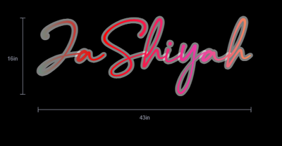 Name Neon Sign For Takeiyah Wilson