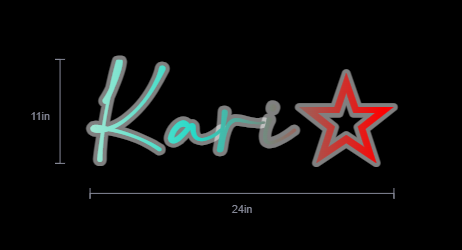 Custom Neon Sign For Kari Haws