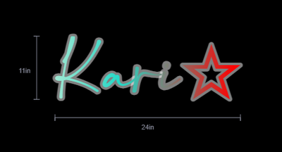 Custom Neon Sign For Kari Haws