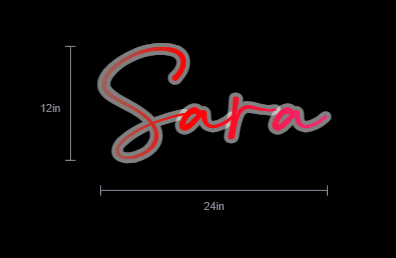 Custom Neon Sign For Sara Williams