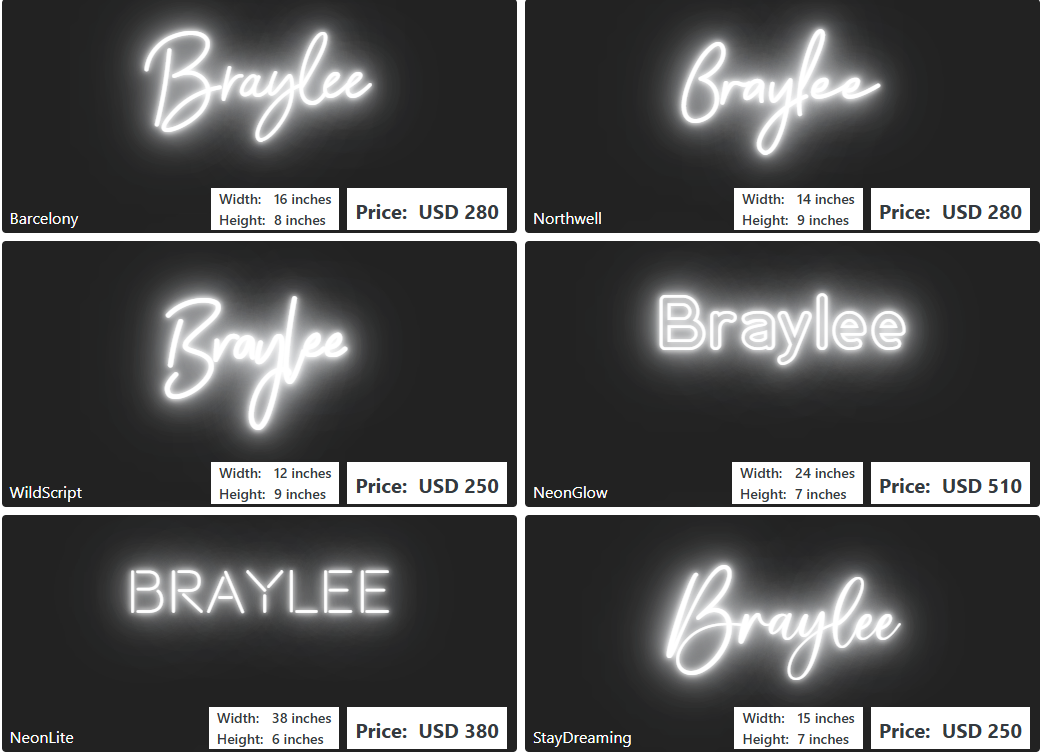Custom Neon Sign For Kaytlyn Haney