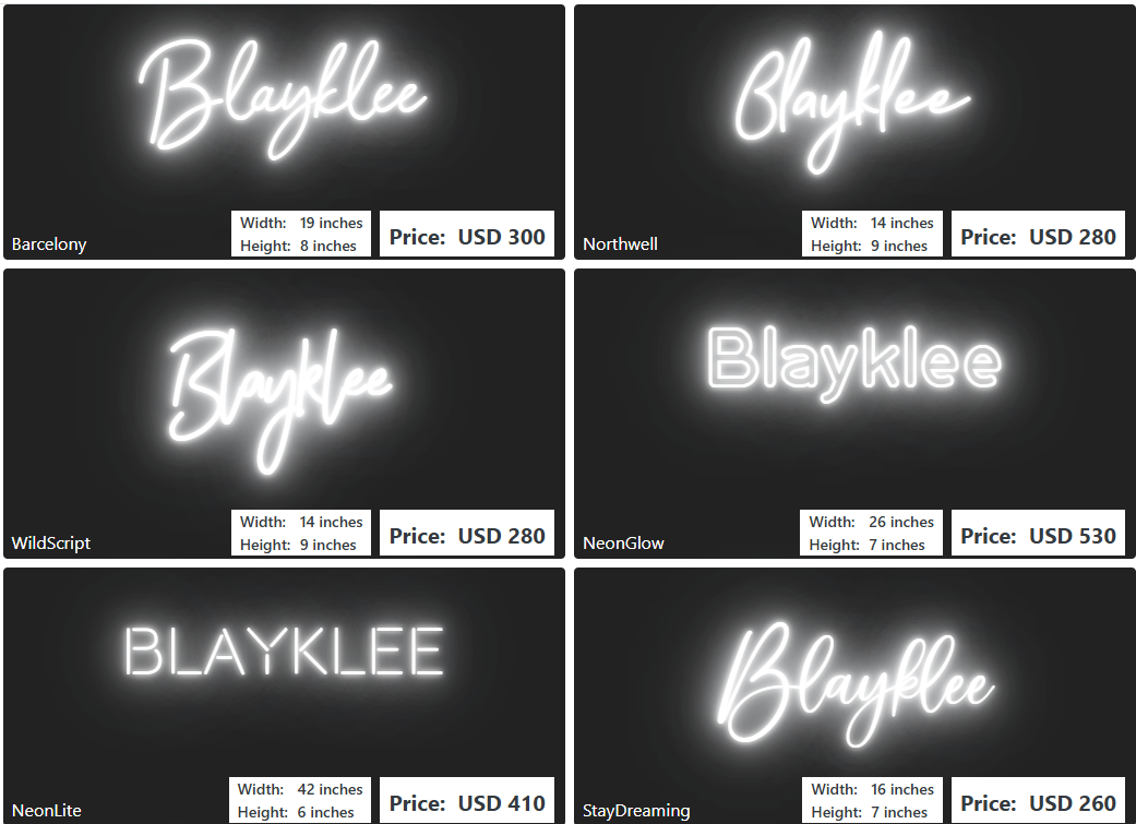 Custom Neon Sign For Kaytlyn Haney
