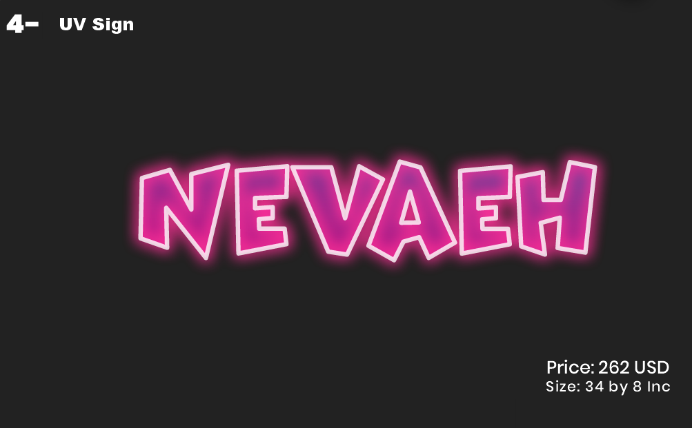 custom sign for Natasha Samuel