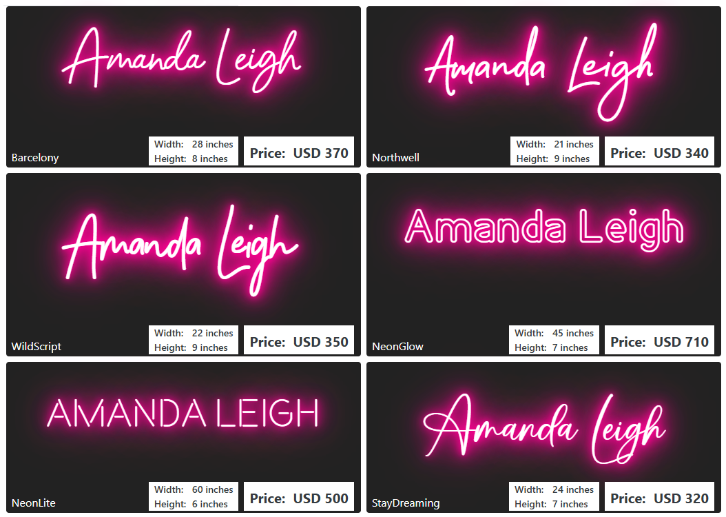 Custom Neon Sign For Dana Ladnier
