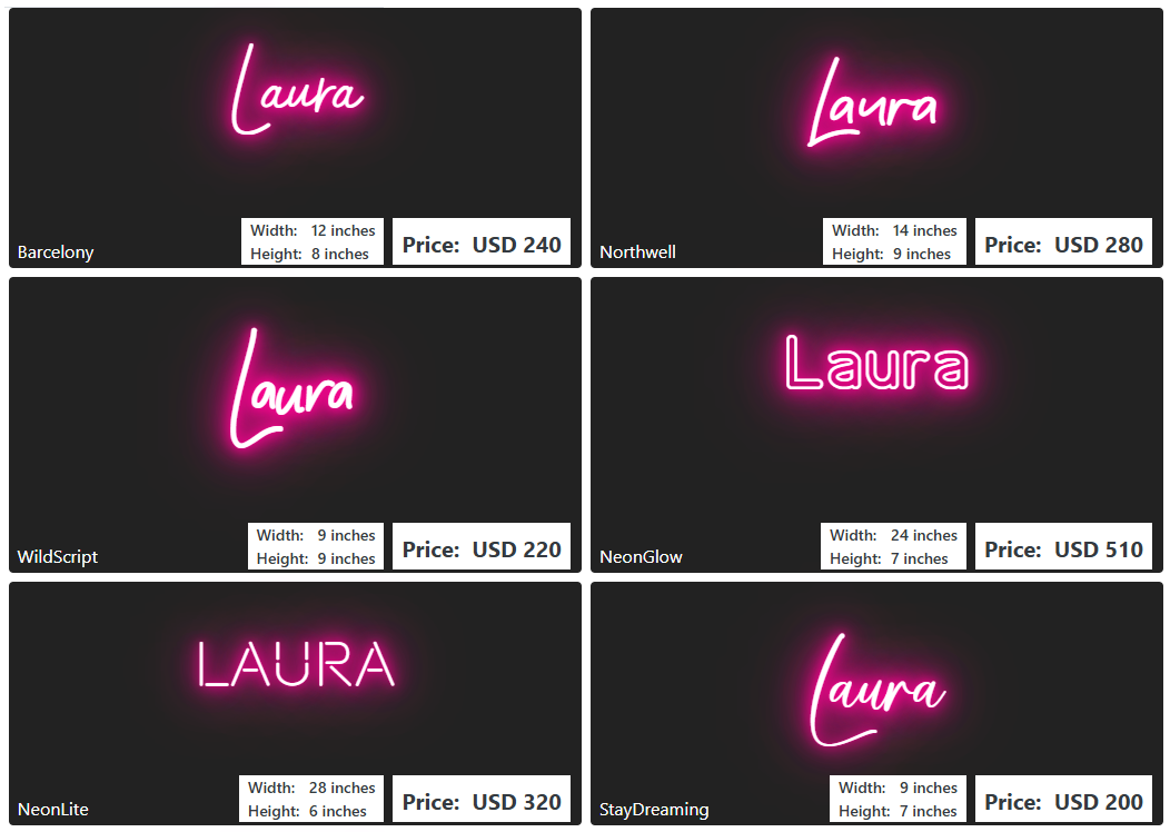 Custom Neon Sign For Cyndel Rosio