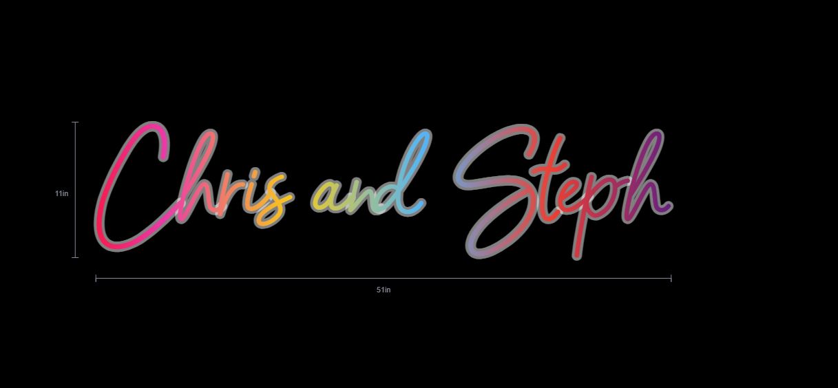 Custom Neon Sign For Chris and Steph