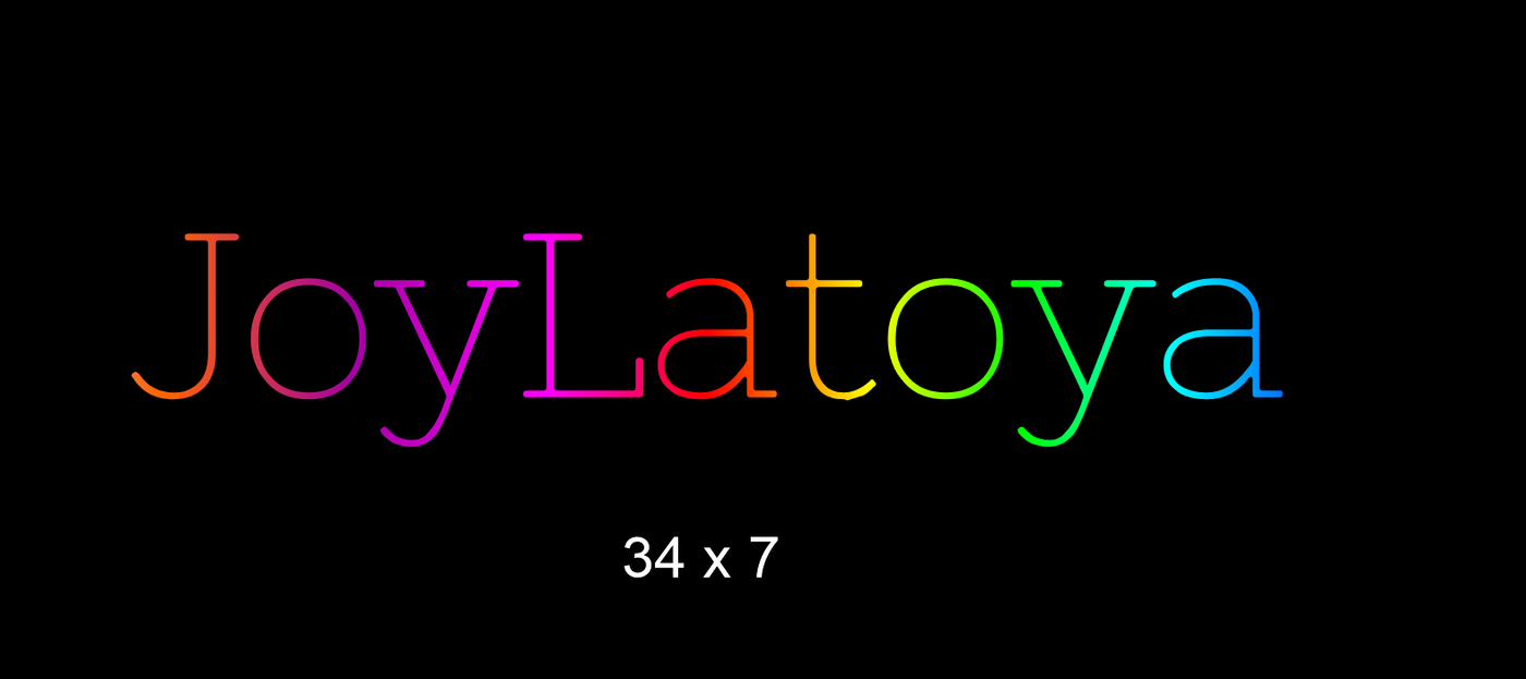 Custom Neon sign for Joy Poindextern