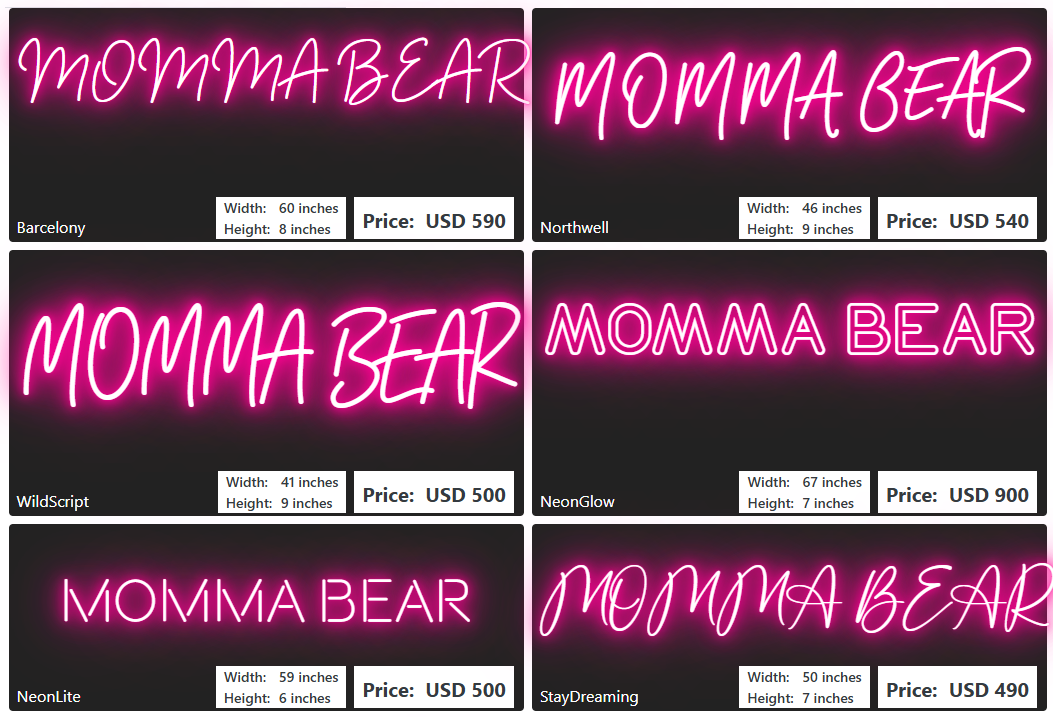 Custom Neon Sign For ELAINE MORICLE