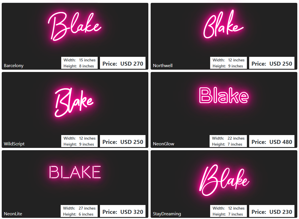Custom Neon Sign For Jenifer Pitman