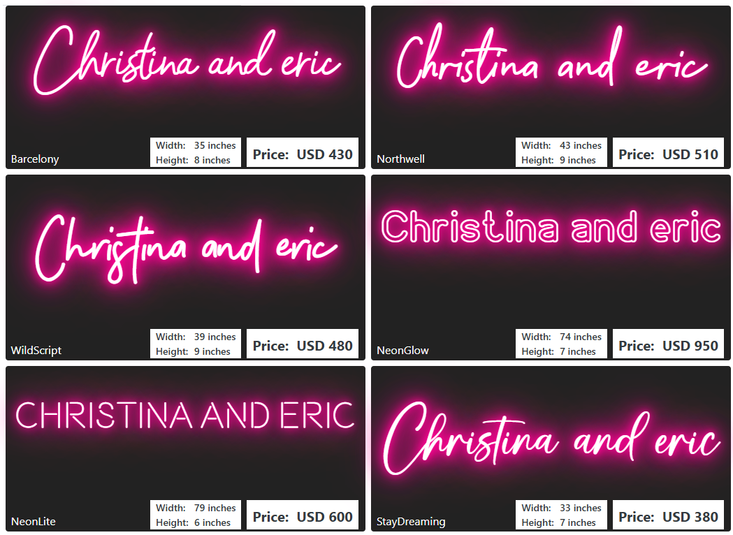 Custom Neon Sign For Christina Damrath