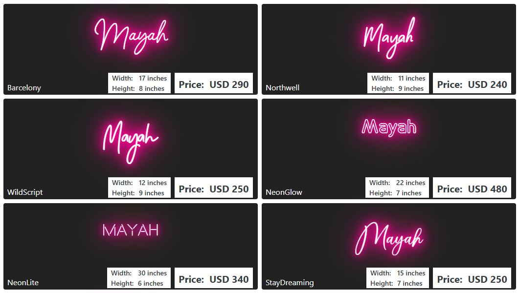 Custom Neon Sign For Felicha cazares