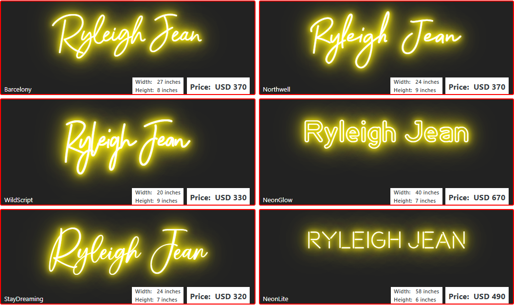 Custom Neon Sign for Amanda Carsey