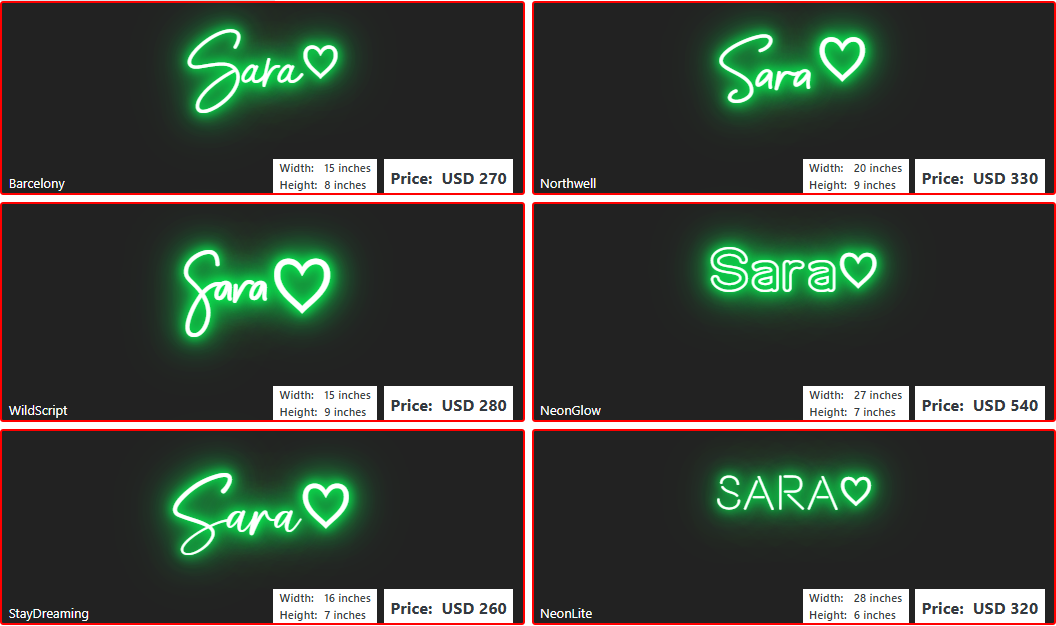 Custom Neon Sign for Sara Hensley