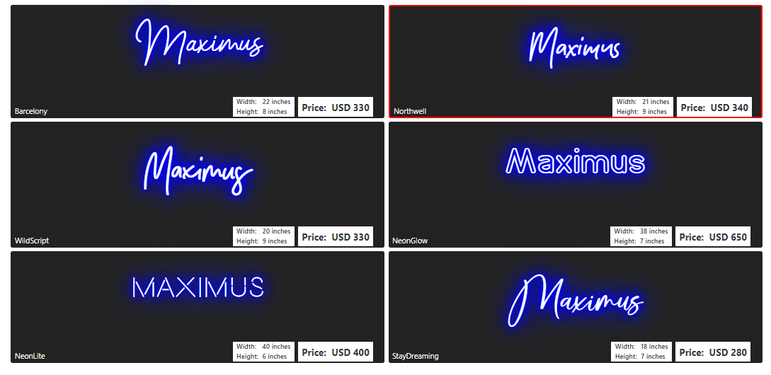 name neon sign for Deirdre Martin