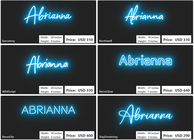 Custom Neon Sign For Audrianna coley