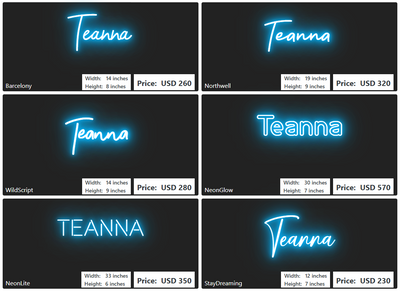 Custom Neon Sign For Audrianna coley