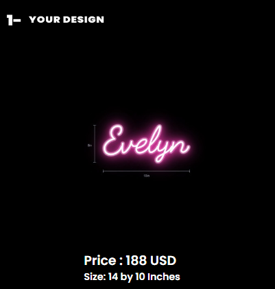 custom sign for Evelyn