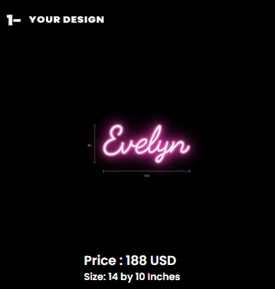 custom sign for Evelyn
