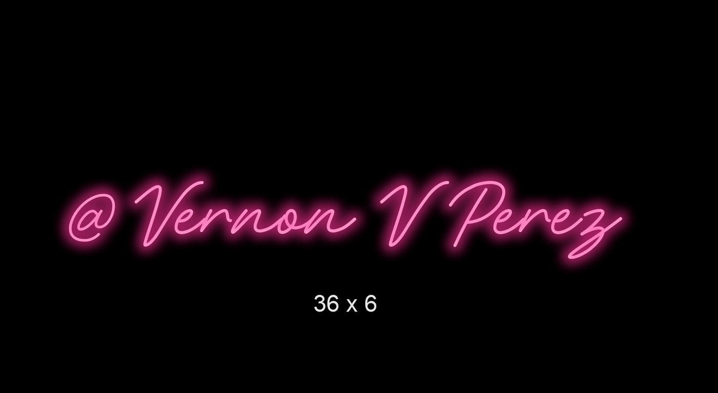 Custom Neon sign for Vernon